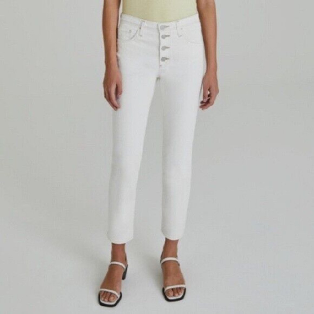 AG Isabelle High-Rise Button-Up Straight Crop Jeans - Women's Size 31